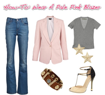 outfits with pink blazer