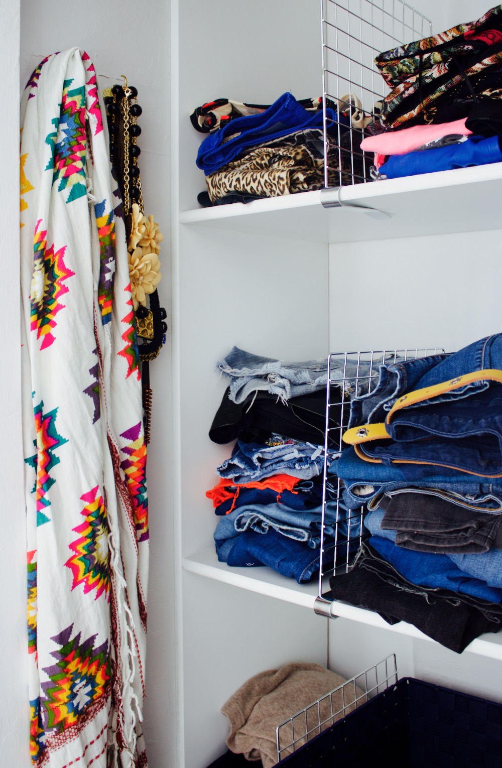 Simple closet organizers add tons of extra storage space