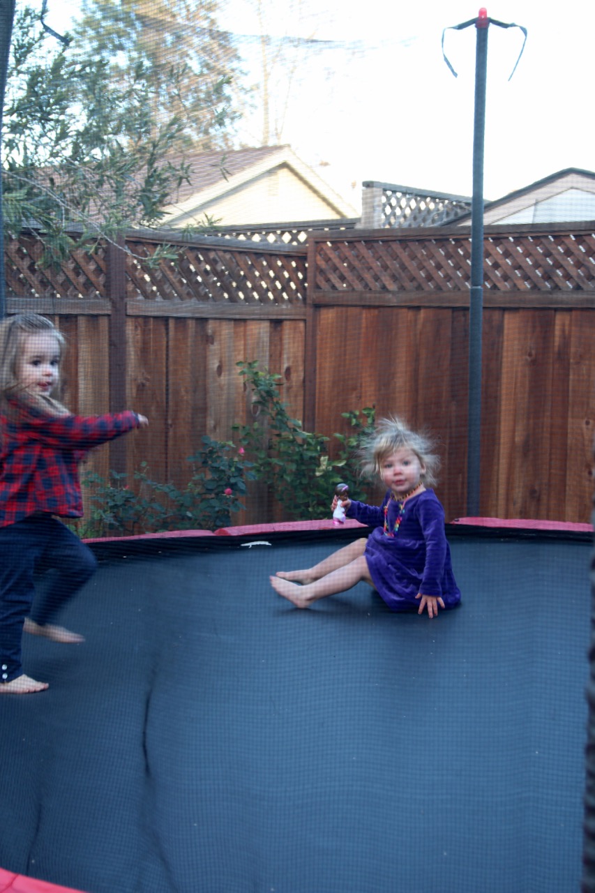 trampolining with static electricity