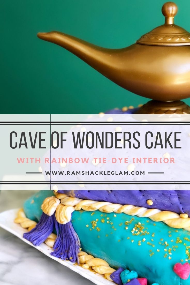 Aladdin cave of wonders genie birthday cake