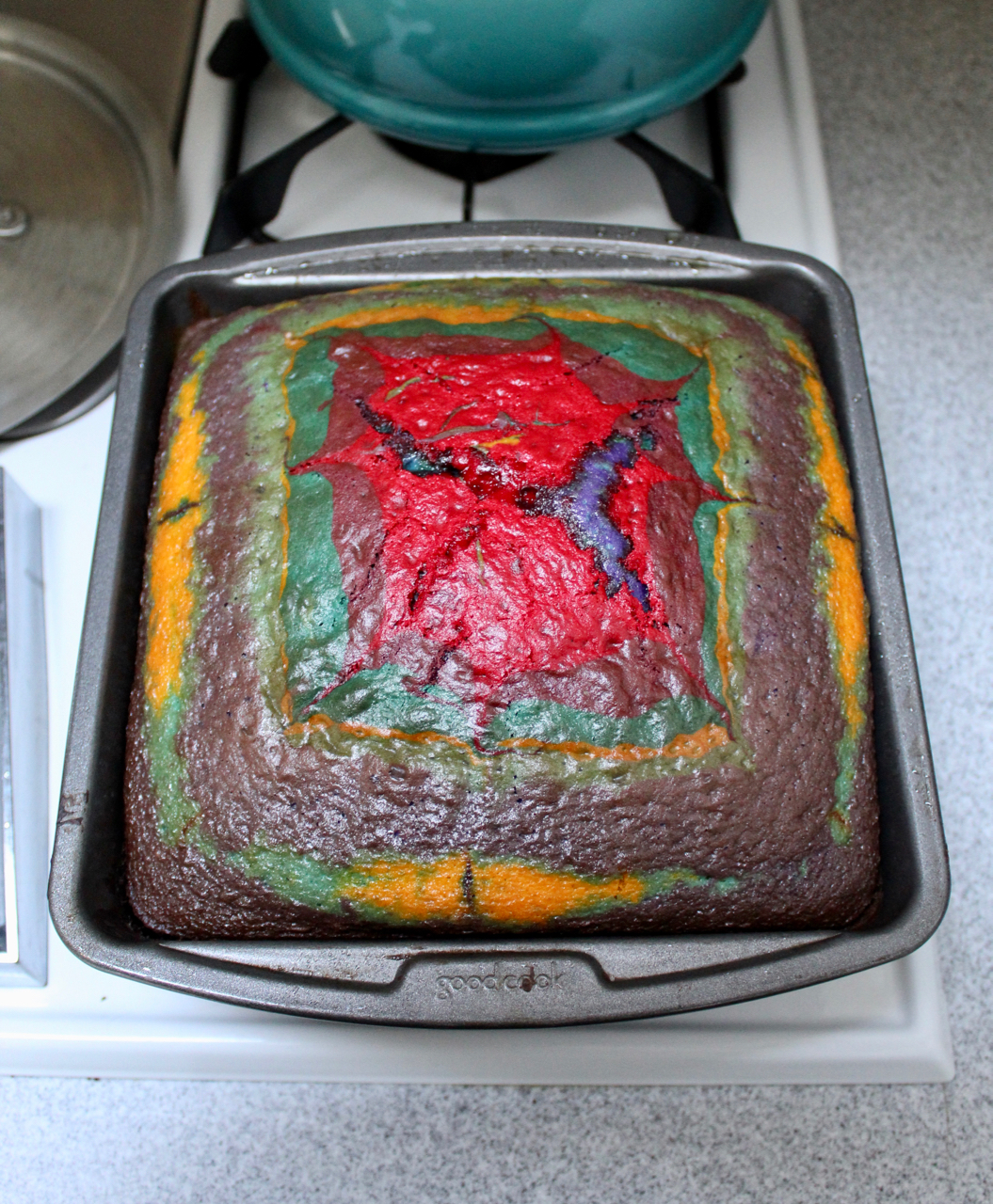 how to make a rainbow tie dye birthday cake