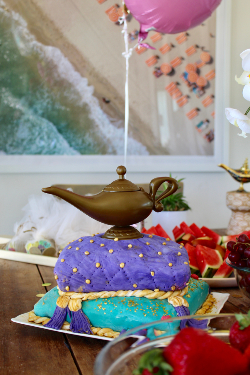 Aladdin cave of wonders genie birthday cake