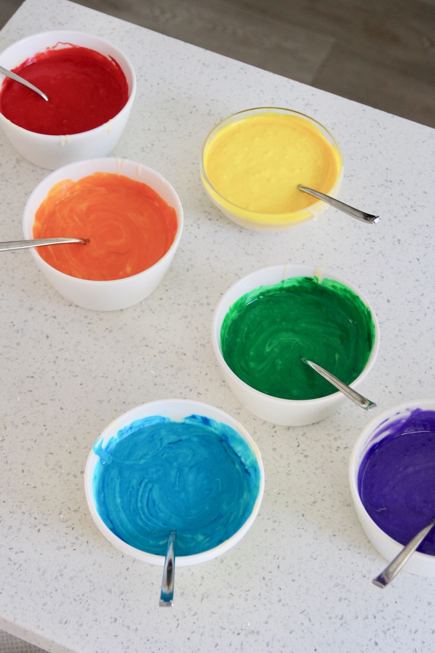 how to make a rainbow tie dye birthday cake